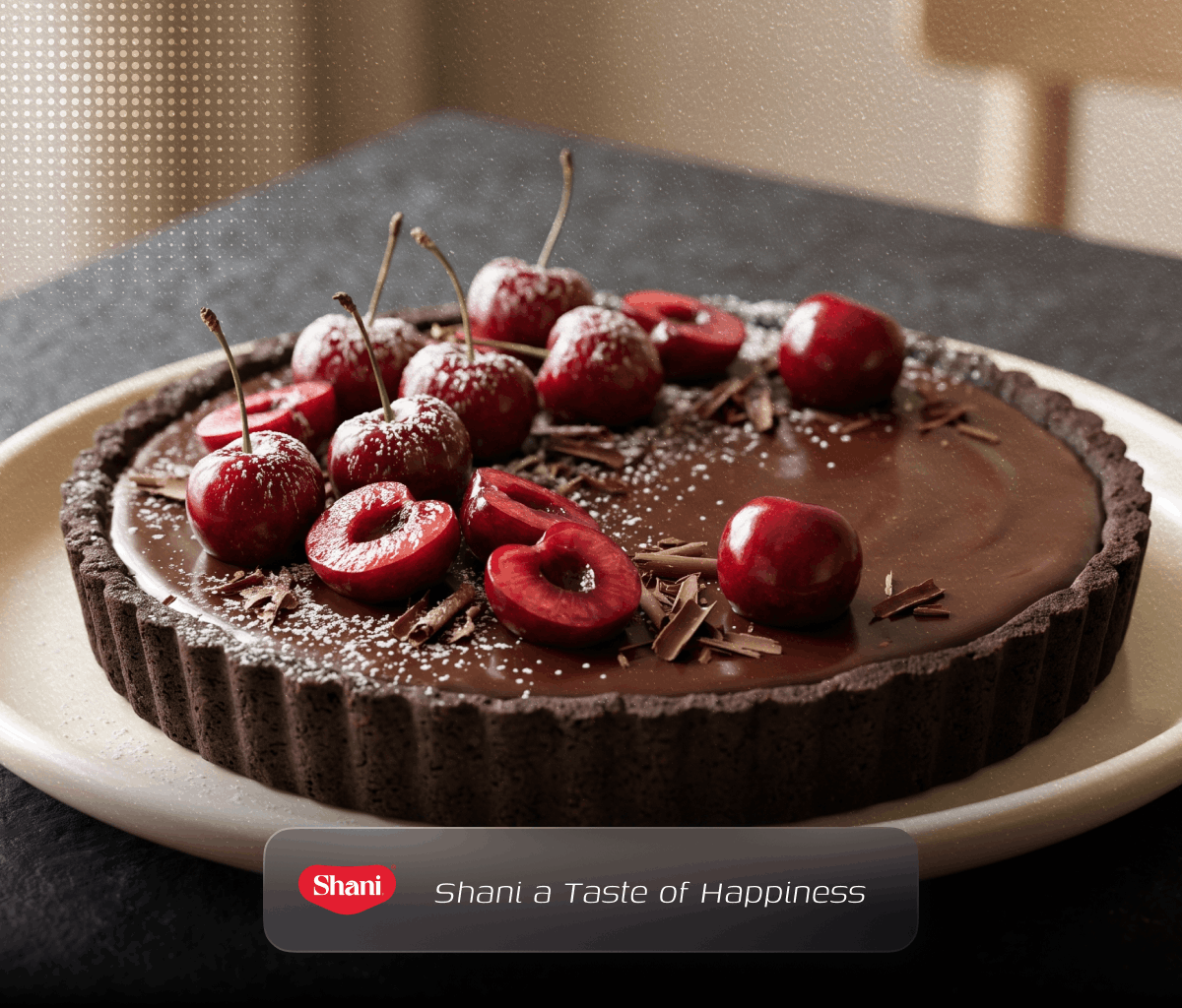 رسپی تارت گیلاس و شکلات